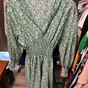Floral Green Dress SHEIN